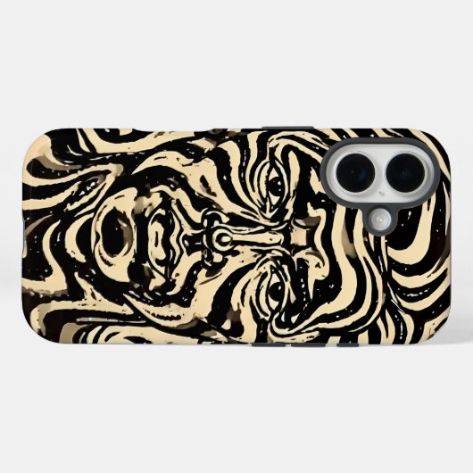 顔がうねるポートレート Phoneケース Case-Mate iPhoneケース (裏面 (横))