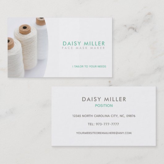 顔がスローガンを隠す名刺 名刺 (正面/裏面)