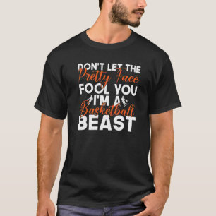 顔がバスケかわいらしットを騙すな Tシャツ