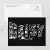 顔が付いたデイジーの大きな文字 ポストカード (正面/裏面)