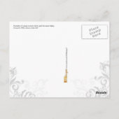 顔が付いたデイジーの大きな文字 ポストカード (裏面)