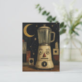 顔つきの超現実的なミキサー ポストカード (スタンド正面)