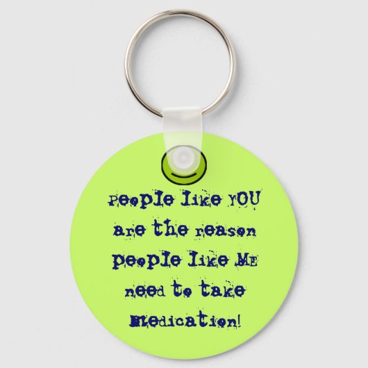 顔でキーチェーンのような人々 キーホルダー (正面)