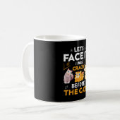 顔で、猫よ熱狂するり前に飼う コーヒーマグカップ (正面左)