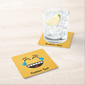 顔とティアーズオブジョイスクエア紙コースター スクエアペーパーコースター (インサイチュ)