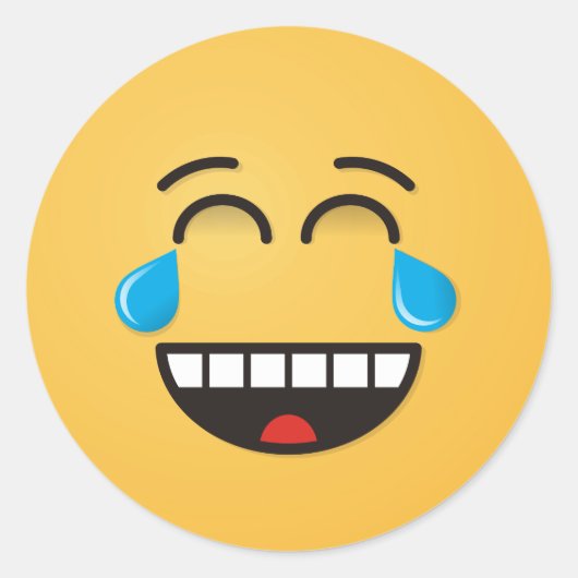 顔と喜び ラウンドシール (正面)