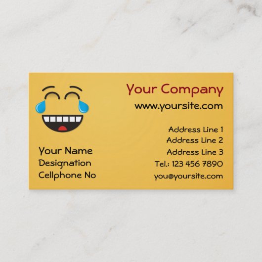 顔と喜び 名刺 (正面)