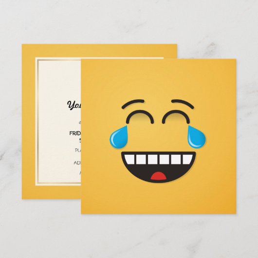 顔と喜び 招待状 (正面/裏面)