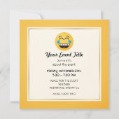 顔と喜び 招待状 (裏面)