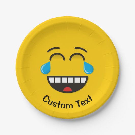 顔と涙の喜びの紙プレート ペーパープレート (正面)