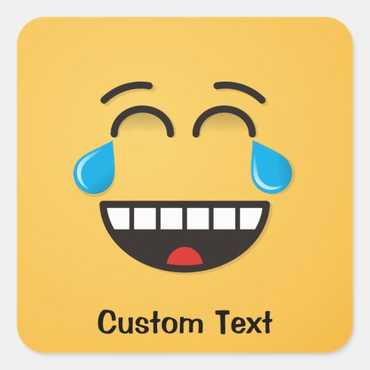 顔と涙の広場ステッカー スクエアシール (正面)