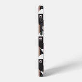 顔と目の幾何学的なシームレスパターン iPhoneケース (左側面)