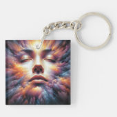 顔と雲の混カラフル合 キーホルダー (裏面)