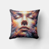 顔と雲の混カラフル合 クッション (裏面)