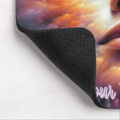 顔と雲の混カラフル合 マウスパッド (コーナー)