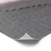 顔に反り尾を持つ白犬の写真 ポスター (角)