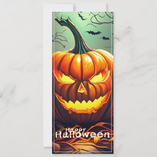 顔のある怖いオレンジ色のかぼちゃ、ハロウィン (正面)