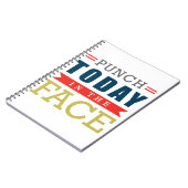 顔のおもしろいなタイポグラフィの今日穿孔器 ノートブック (左側)