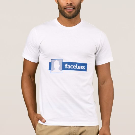 顔のない男 - 匿名プロフィール画像 Tシャツ (正面)