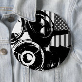 顔のやしレトロのガスマスクのデザイン2ボタン 缶バッジ (インサイチュ)