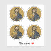 顔のイエスキリスト正統ハガソフィアのアイコン シール (シート)