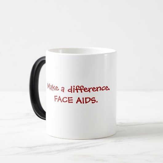 顔のエイズの変形させるマグ モーフィングマグカップ (正面左)