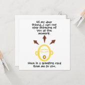 顔のカスタマイズ可能なグリーティングカード カード (正面/裏面インサイチュ)