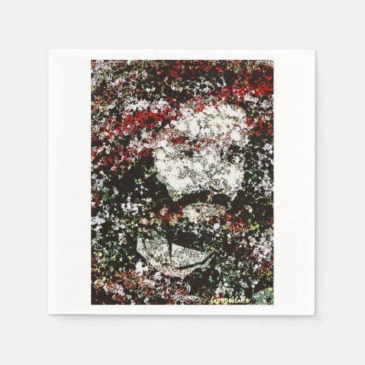 顔のカスタマイズ スタンダードカクテルナプキン (正面)