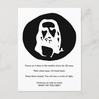 顔のキリスト光学錯覚はがき ポストカード