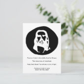 顔のキリスト光学錯覚はがき ポストカード (スタンド正面)