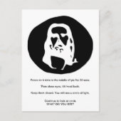 顔のキリスト光学錯覚はがき ポストカード (正面)