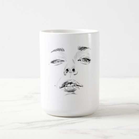 顔のコップ コーヒーマグカップ (中央)