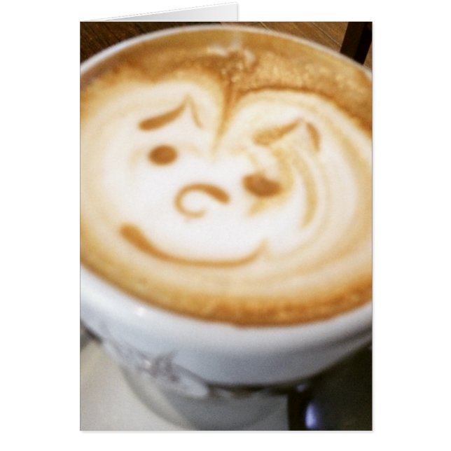 顔のコーヒーラテ (正面)