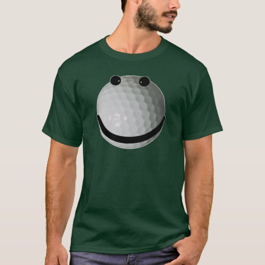 顔のゴルフ・ボール Tシャツ (正面)