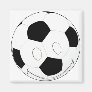 顔のサッカーボール マグネット