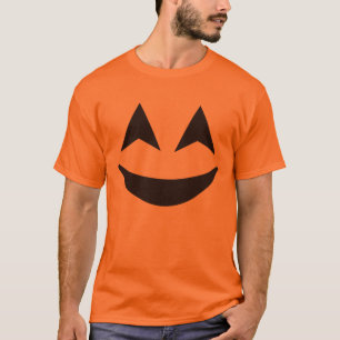 顔のジャックオレンジ間抜けなO'Lanternのカボチャ Tシャツ