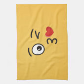 顔のスローキス キッチンタオル (縦)