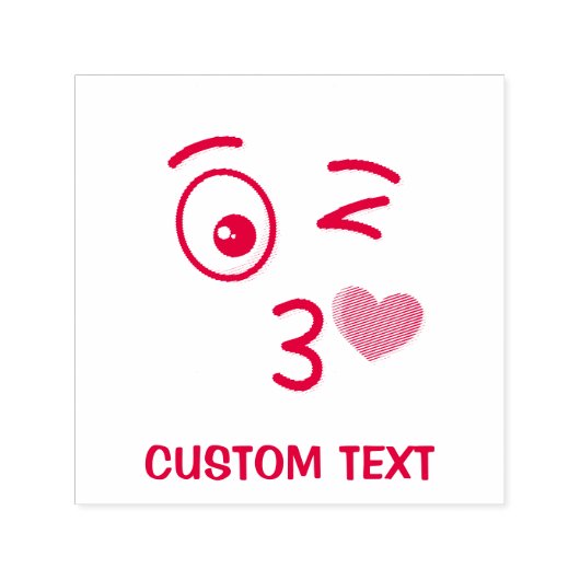 顔のスローキス セルフインキングスタンプ (デザイン)