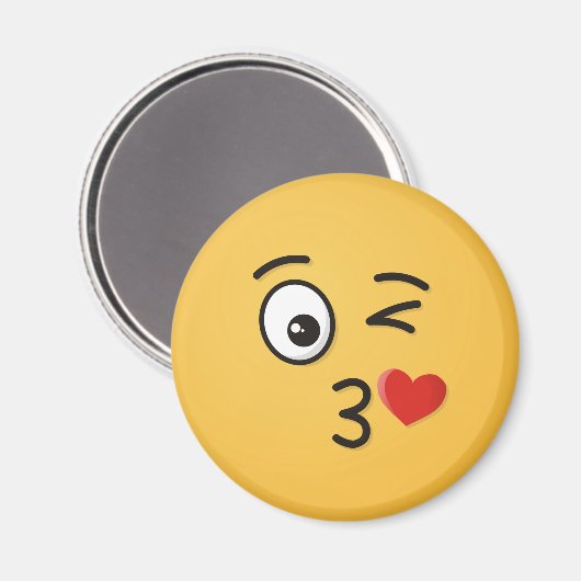 顔のスローキス マグネット (正面/裏面)