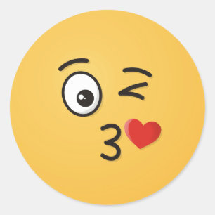 顔のスローキス ラウンドシール