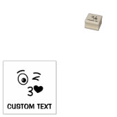 顔のスローキス ラバースタンプ (押印)