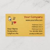 顔のスローキス 名刺 (正面)