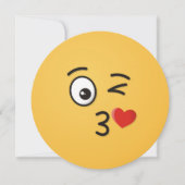 顔のスローキス 招待状 (正面)