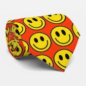 顔のタイ(赤い) ネクタイ (ロール)