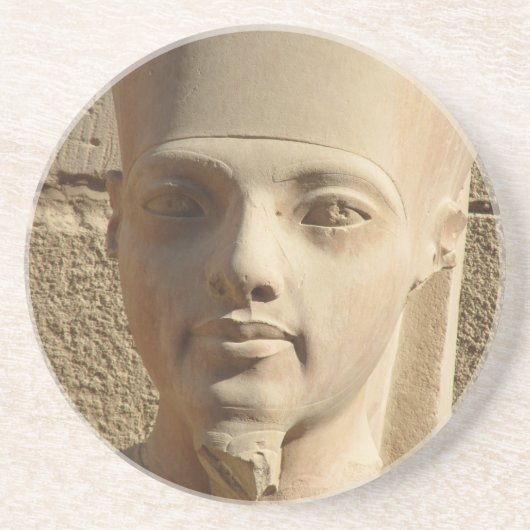 顔のツタンカームンサンドストーンコースター コースター (正面)