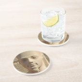 顔のツタンカームンサンドストーンコースター コースター (側面)