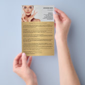 顔のトリートメント後のアフターケア チラシ (ハンドル)