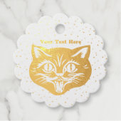 顔のハロウィーンスタイル猫ビッグアイスターズ フェイバータグ (正面)