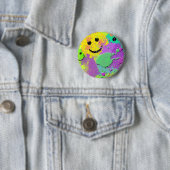 顔のペンキの驚き 缶バッジ (インサイチュ)