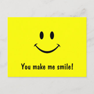 顔のポストカード あなたが私を笑顔にする！ ポストカード